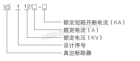 ZN63(VS1)-12戶內高壓真空斷路器的型號含義