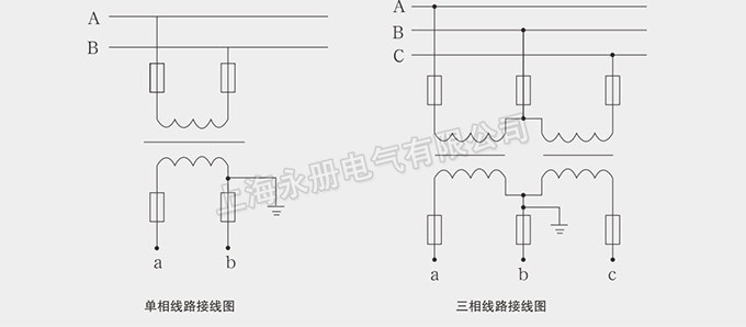 LDZ10-3、6、10電壓互感器的接線圖