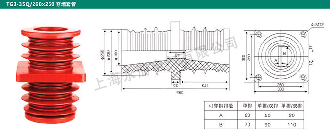 TG3-35Q/260x260穿墻套管